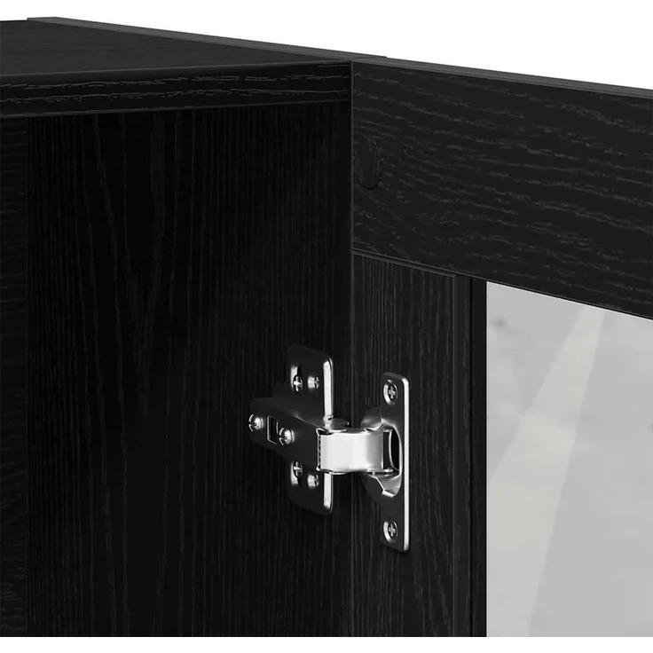 vidaXL Bücherschrank Schwarz Eichen-Optik 82,5x30,5x115 cm 862021 – Bild 8