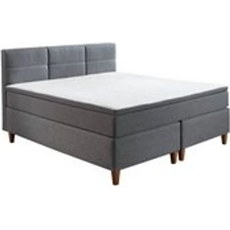 Boxspringbett Kansas / Kenora, Holzwerkstoff, Stoff, Grau, 180 x 110 x 213 cm – Bild 6