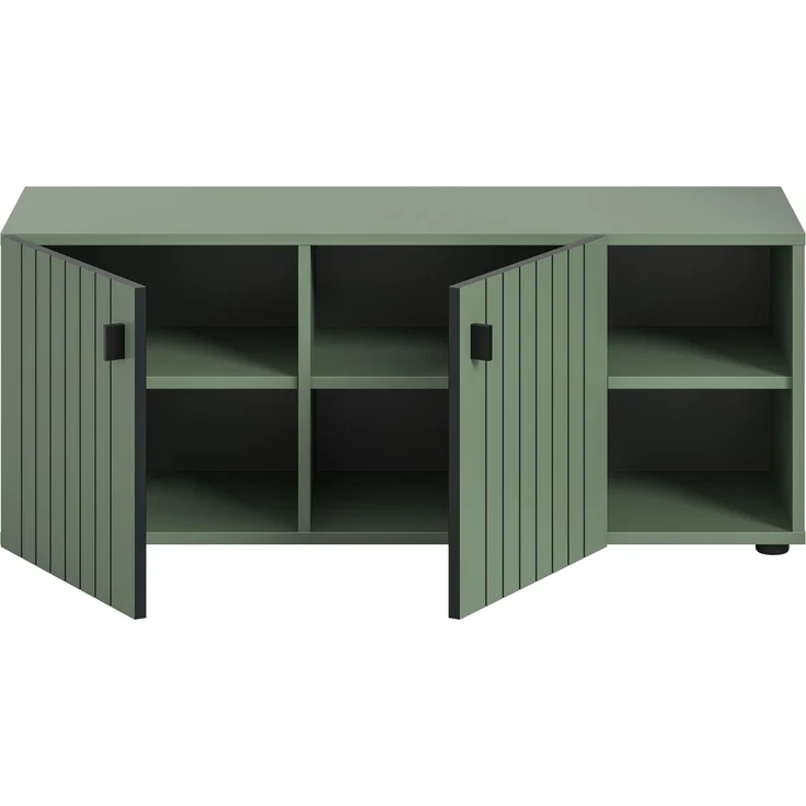 Sitzbank (B/H/T: 106x43x37 cm) in Smoke Green Nachbildung – Bild 3