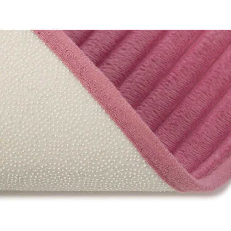 Gözze Badematte Berlin, Höhe 7 mm, rutschhemmend beschichtet, fußbodenheizungsgeeignet, Polyester, rechteckig, Badteppich, Uni Farben, Cord Optik, waschbar
