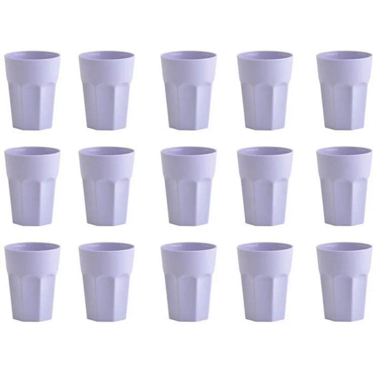 Engelland Becher Kunststoffbecher in modernen Pastellfarben, Mehrweg, 15-tlg, Kunststoff, spülmaschinengeeignet, bruchfest, wiederverwendbar, 250 ml, 0,25 Liter – Bild 4