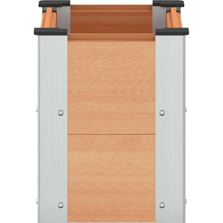 vidaXL Hochbeet Braun 50 x 30 x 36 cm WPC und Aluminium 42039024 – Bild 4