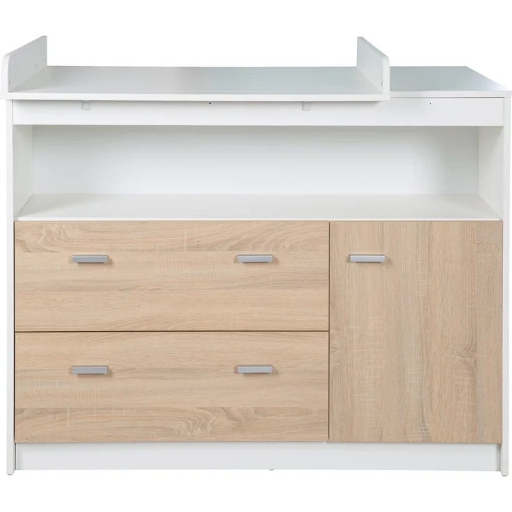 roba Wickelkommode 'Gabriella' - inkl. Wickelansatz - 2 Schubladen - Wickelhöhe 90 cm - Weiß – Bild 3