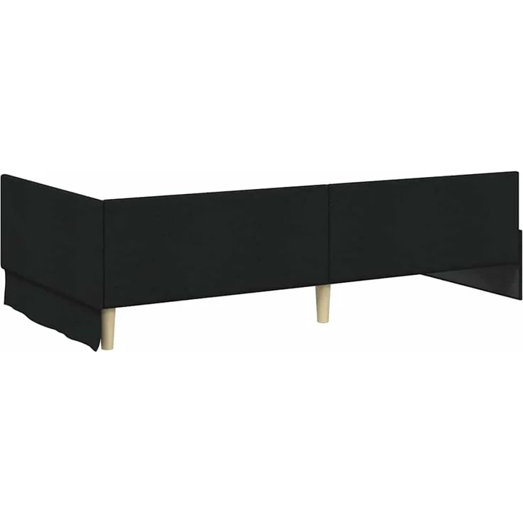 vidaXL Eckbettgestell mit Matratze 2 stk. Schwarz 80 x 200 cm Stoff 3393583 – Bild 9
