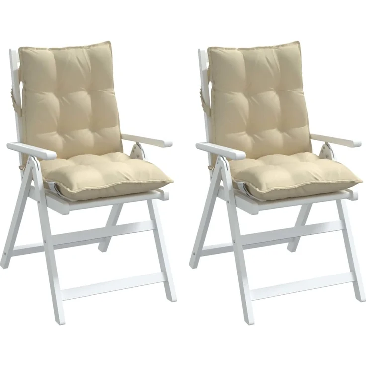 vidaXL Niedriglehner-Auflagen 2 Stk. Beige Oxford-Gewebe 377680 – Bild 4