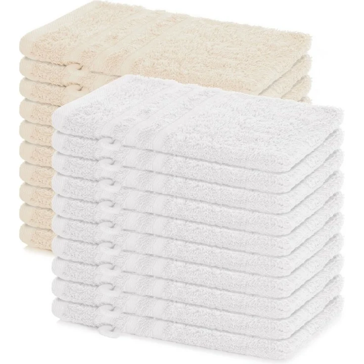 Lavea Waschhandschuh 20er Set Waschhandschuhe, 15 x 21 cm, Elena-Frottierserie, Waschlappen, (20-St), 500 g/m² Frottier, weich & saugstark, pflegeleicht – Bild 1