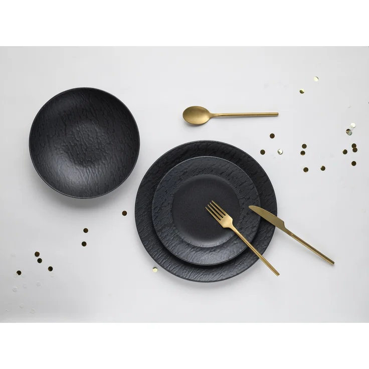 Schiefer Schwarz, Tellerset 12-tlg (mo) – Bild 5