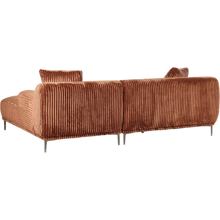Ecksofa STENUM Cord Braun rechtsseitig – Bild 6