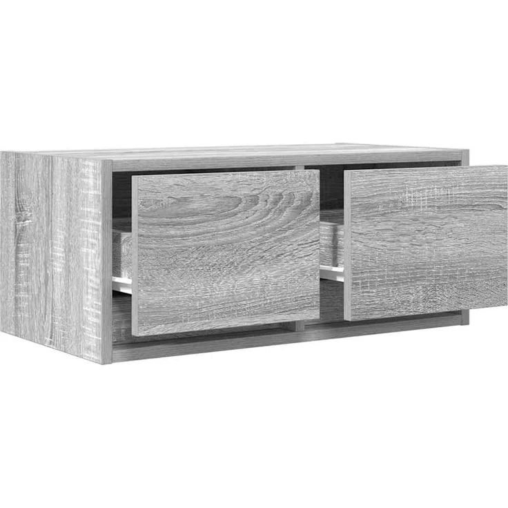2 pcs TV-Schrank, Lowboard Grau Sonoma 60x31x25,5 cm Holzwerkstoff – Bild 4