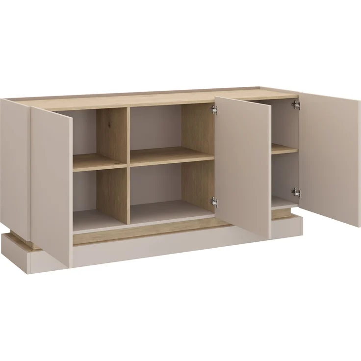 Kommode Zarpant K160 3D (Farbe: Schwarz / Eiche Cremona) – Bild 3