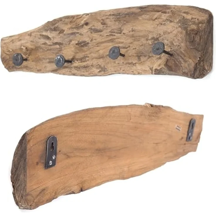 DESIGN DELIGHTS Wandgarderobe WANDGARDEROBE "Holz massivROOTS 50", Holz massivholzwurzel, 50x12cm(L – Bild 4