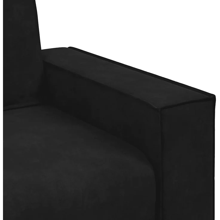 vidaXL 3-Sitzer-Sofa Schwarz 220x78x84 cm Samt 4105035 – Bild 7