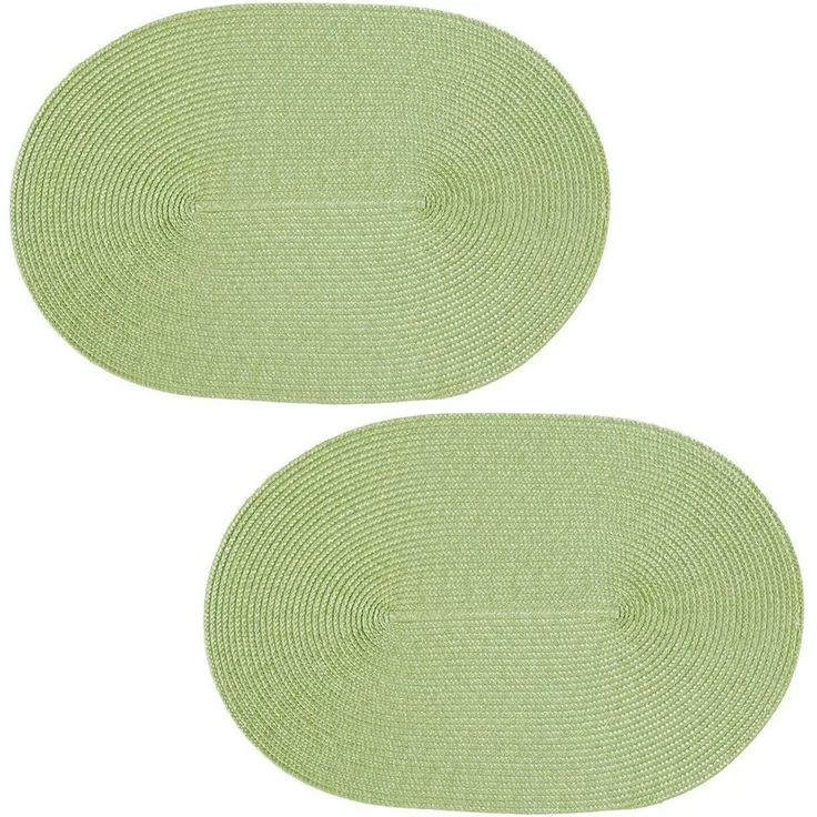 Haus und Deko Platzset Platzset 2er Set oval ca. 45x30 cm Platzdeckchen Tischset geflochtene, (2-St)
