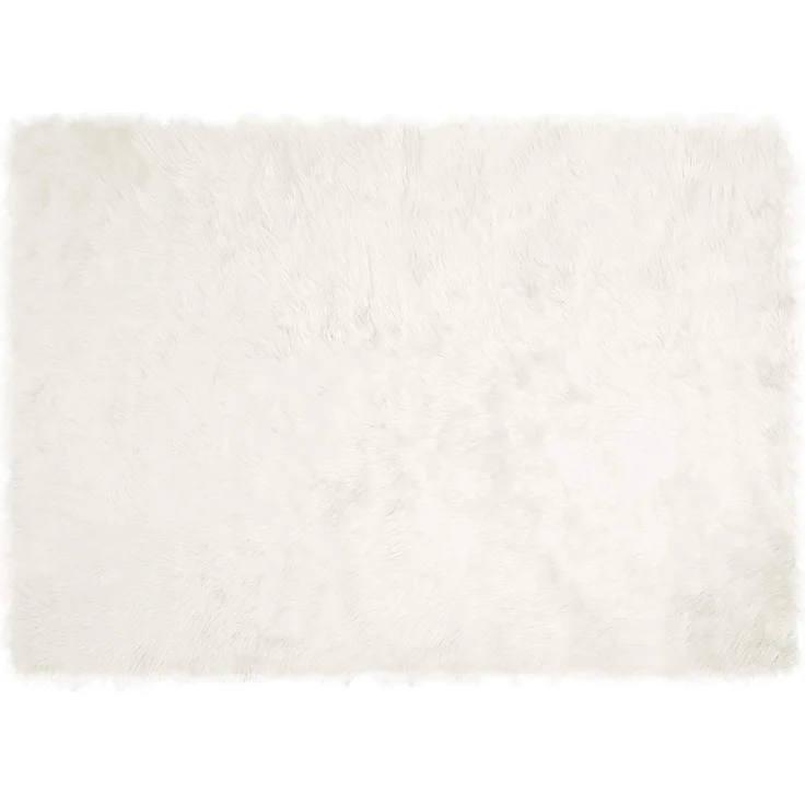 vidaXL Kunstschaffell Teppich Tafalla Weiß 240 x 340 cm Polyester 42021464 – Bild 1