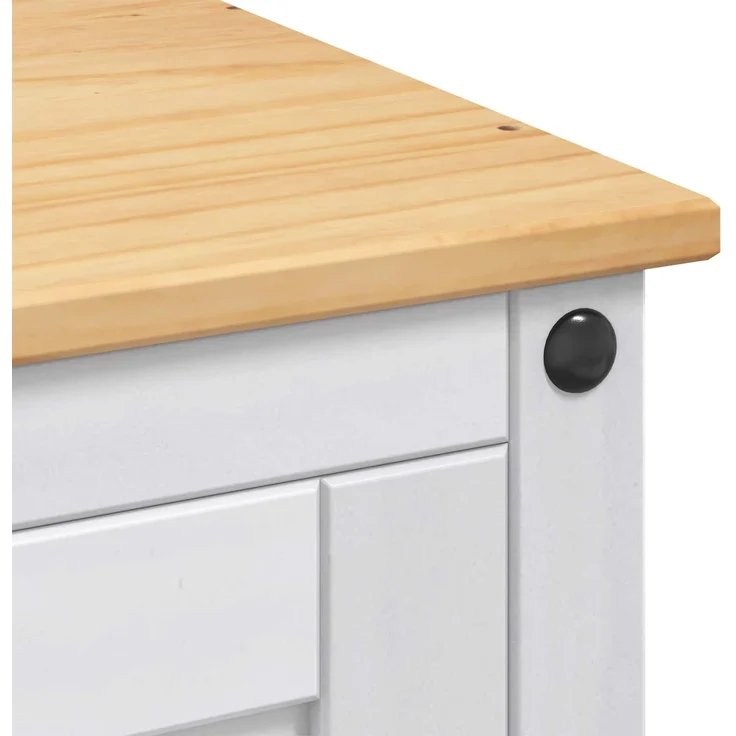 vidaXL Kücheninsel Set mit Tür 3 pcs Weiß und Honigwachs Massiv-Kiefer 3425397 – Bild 6