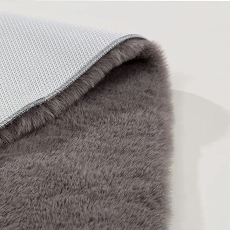 Schöner Wohnen Kollektion Badteppich 'Bali', grau, 60 x 90 cm, waschbar bei 30°C, rutschhemmend, geeignet für Fußbodenheizung – Bild 4
