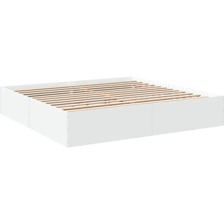 vidaXL Bettgestell Weiß 180x200 cm Holzwerkstoff 3280993 – Bild 6