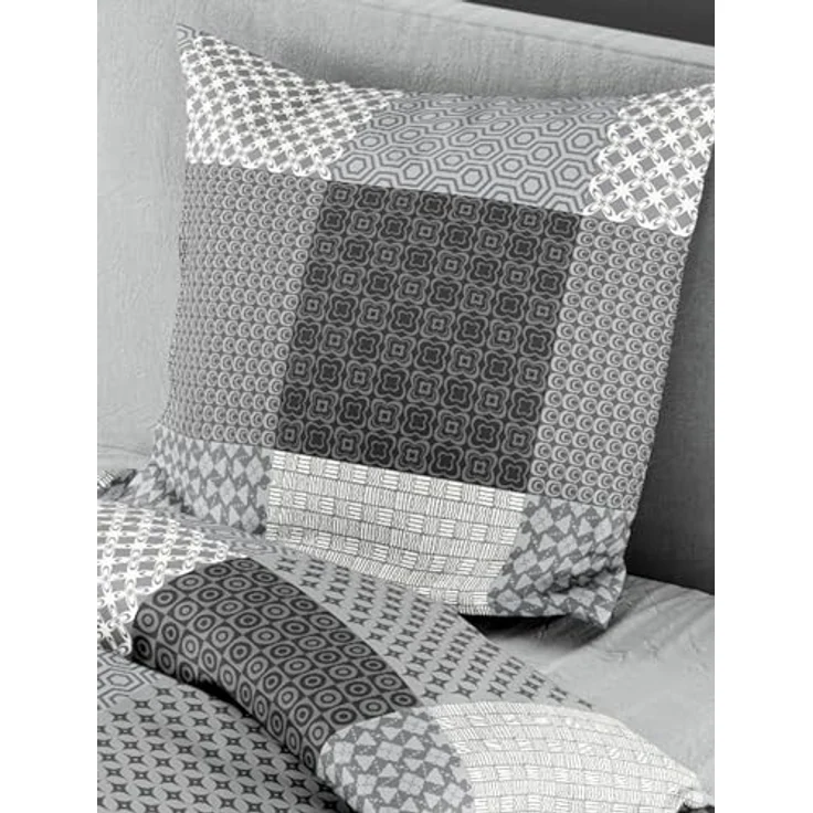 Bierbaum Bettwäsche 6277, Renforcé, 100% Baumwolle, designed in Germany, silber 15, 135x200 + 80x80 cm – Bild 5