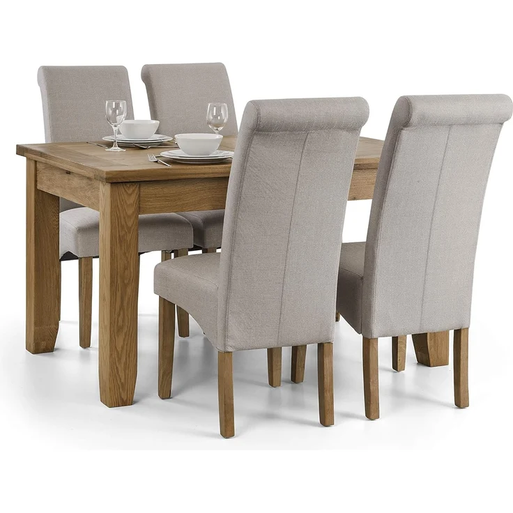 Julian Bowen Rio Verlauf Stoff Stuhl, Holz, Shale Melange, Grau, Set von 2 – Bild 4