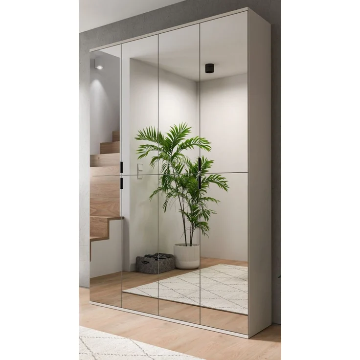 Garderobenschrank mit Spiegel Line-Up in kaschmir 122x193 cm – Bild 1