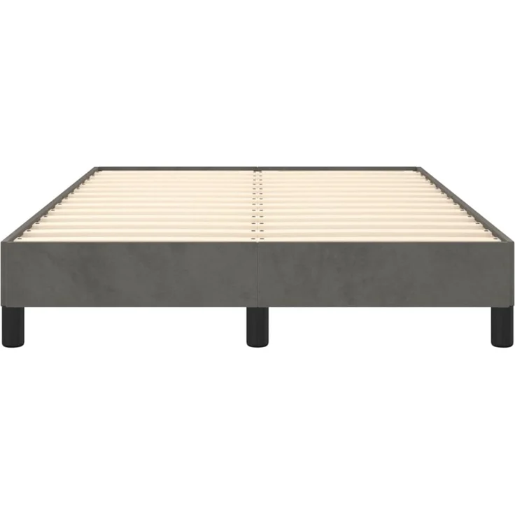 vidaXL Bettgestell ohne Matratze Dunkelgrau 120x190 cm Samt 3269626 – Bild 5