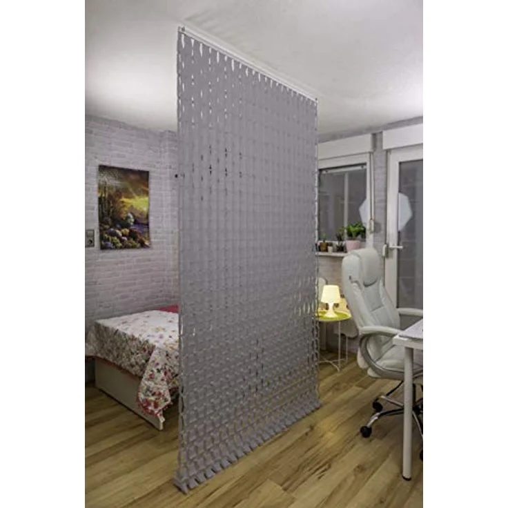 YourCasa Paravent Raumteiler hängend – Lichtdurchlässige Trennwand & Deko, 118x240cm – Bild 9
