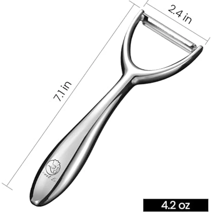 Premium Sparschäler aus Edelstahl für Obst & Gemüse Y Schäler mit ultrascharfer Klinge geeignet als Kartoffelschäler & Spargelschäler mit ergonomischem und rutschfestem Griff – Bild 8