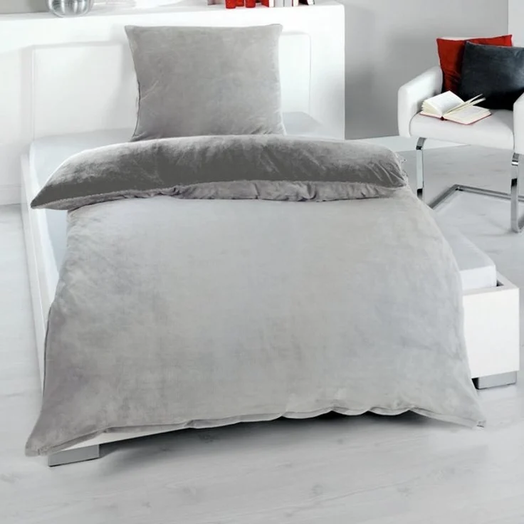 Malika Wendebettwäsche 135x200 + 80x80 cm Cashmere Touch Bettwäsche, atmungsaktiv, Mikrofaser, 2 teilig, Für Allergiker geeignet, pflegeleicht, angenehm weicher Stoff – Bild 2