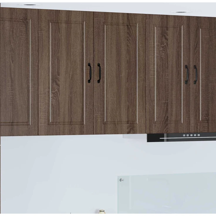 vidaXL Wandschrank PORTO Braun Eichen-Optik 80 x 31 x 80 cm 885412 – Bild 1