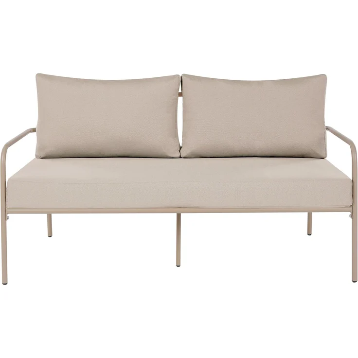 Lounge Set mit Tisch 4-Sitzer NESSO Metall Hellbeige – Bild 4