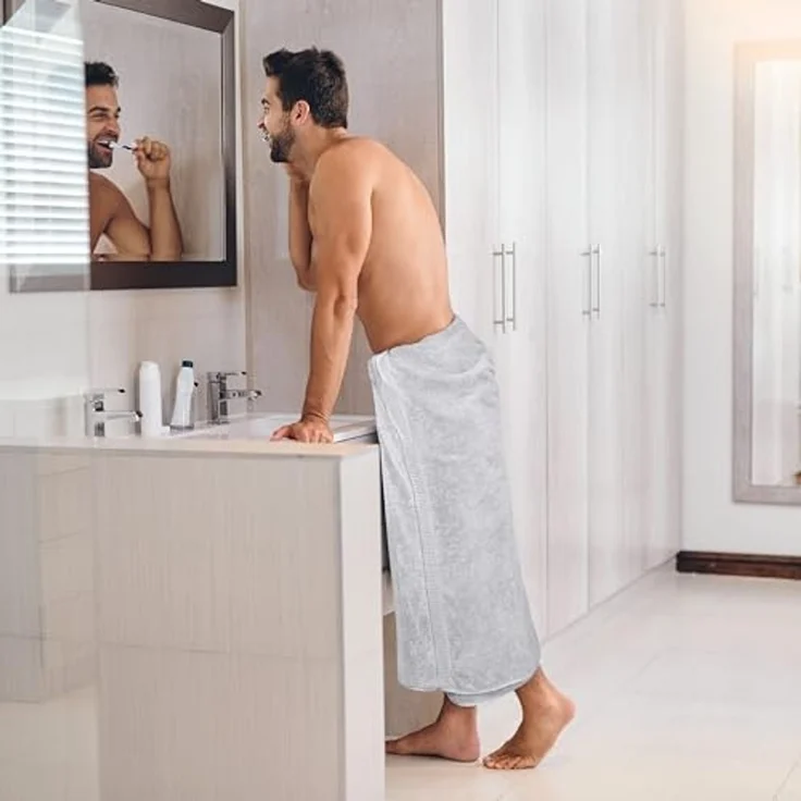 Utopia Towels,Luxuriöses Jumbo-Badetuch, 2-teilig, 100% ringgesponnene Baumwolle, extra großes Badetuch – superweiches Hotel-Qualitätshandtuch (89x178 cm, Silber) – Bild 3