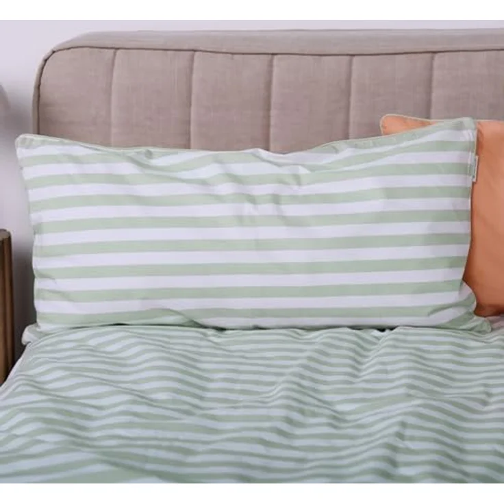 TOM TAILOR HOME Kissenhülle new bedroom, STRIPES WITH A KICK, 40x40cm oder 40x80cm, (1 Stück), mit Wendemotiv, farbiger Paspel und Markenreißverschluss – Bild 4