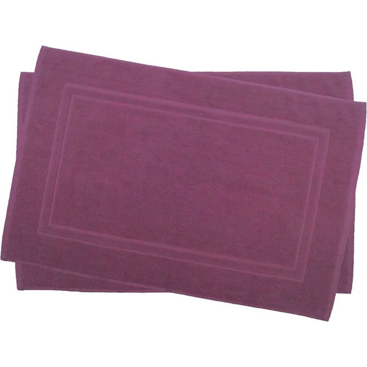 Julie Julsen Badematte 2-Badematte-Lila-50 x 80 cm, Baumwolle, Doppelrahmen