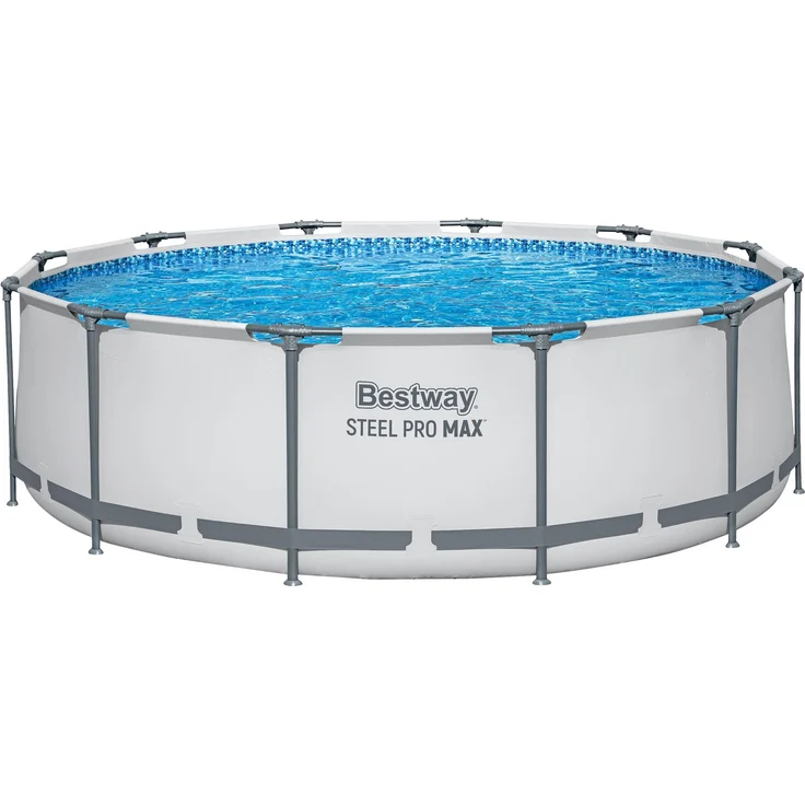 Steel Pro MAX™ Solo Pool ohne Zubehör Ø 366 x 100 cm, lichtgrau, rund – Bild 1