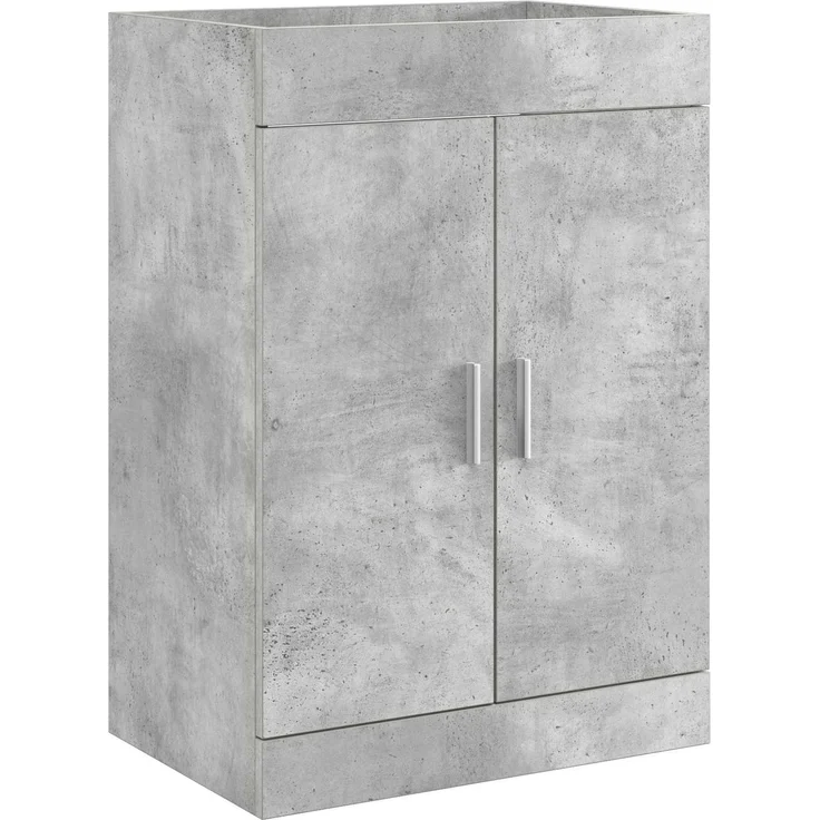 vidaXL Badezimmermöbel-Set Betongrau 61 x 40 x 84,5 cm Holzwerkstoff 3404353 – Bild 4