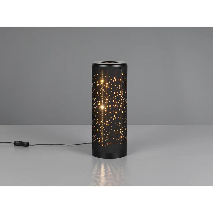 Reality LED Tischleuchte Taco 35 x 13 cm schwarz-gold 4 W warmweiß – Bild 3