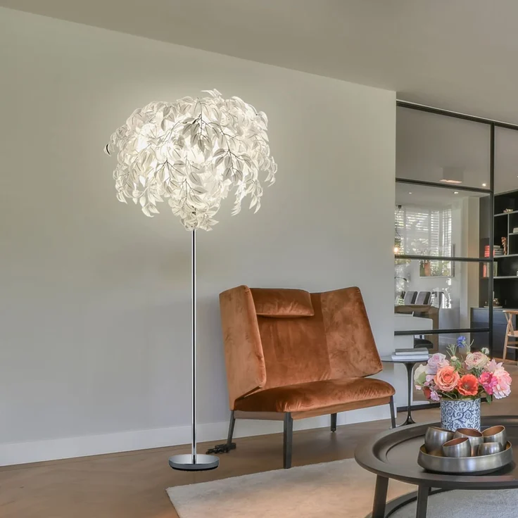 LED Blätter-Design Leuchte in weiß für den Wohnraum – Bild 7