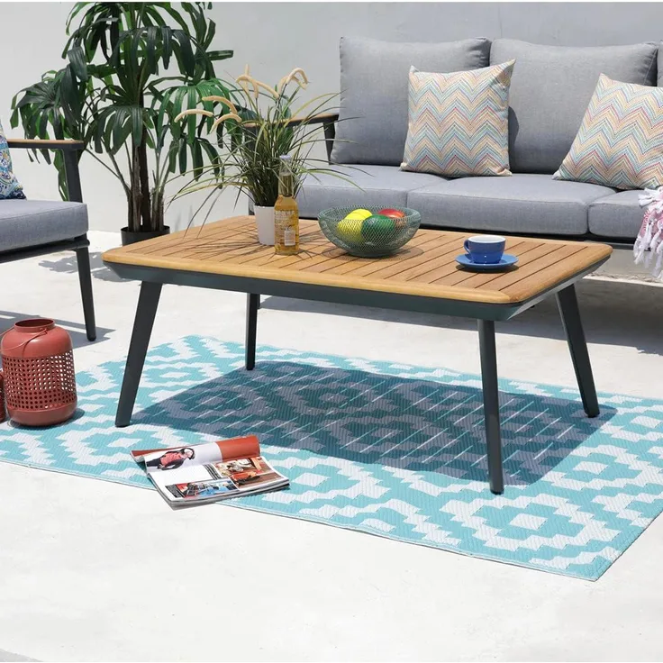 reversibler Innen- - Außenteppich 180x90 cm - kenya90cm - red deco