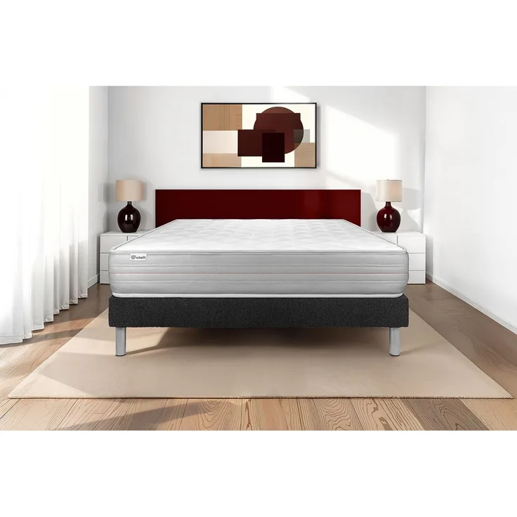 Matratzenset VITALMEMO 130 x 200 cm Bettrahmen Kit schwarz