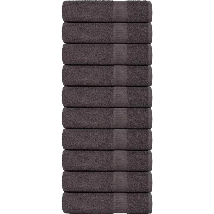 vidaXL Duschtücher FROGN 10 Stk. Anthrazit 70x140 cm 360 g/m² 136687 – Bild 1