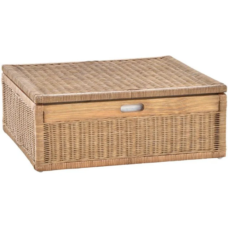 Krines Home Aufbewahrungskorb Großer Unterbett Schub aus Rattan 64 x 58 x 25 cm / Unterbettkommode, mit Deckel, Bett Kasten Korb Kleider Aufbewahrung Box – Bild 4