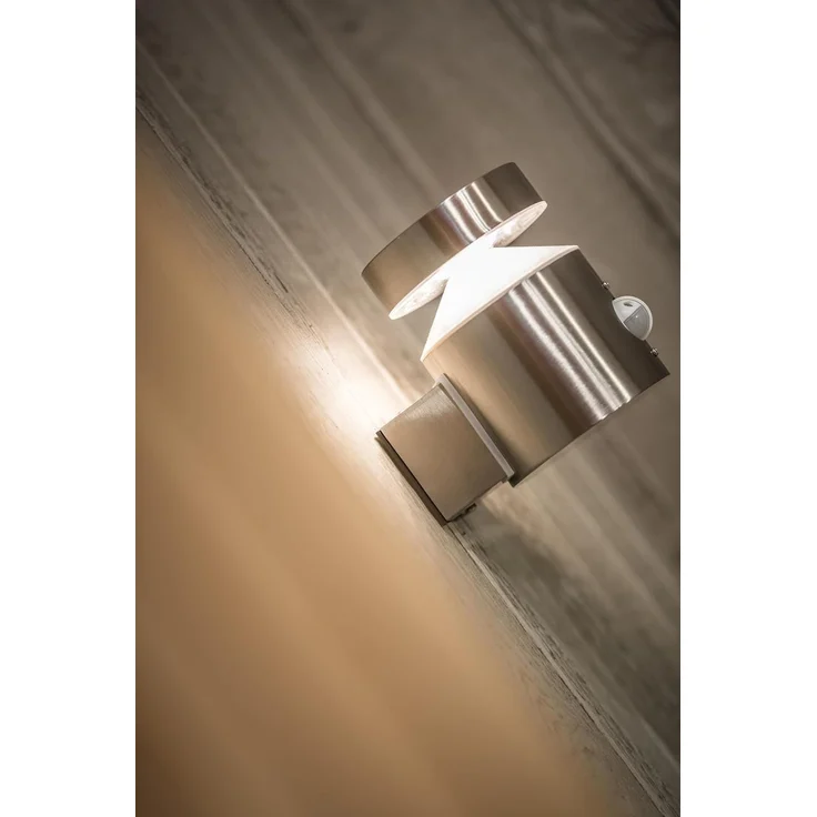 Osram ENDURA Style Cylinder Außenwandleuchte mit Sensor 150mm, 3000K, 660lm, 6W, modernes Edelstahl-Design, IP44 für Eingänge und Fassaden – Bild 5