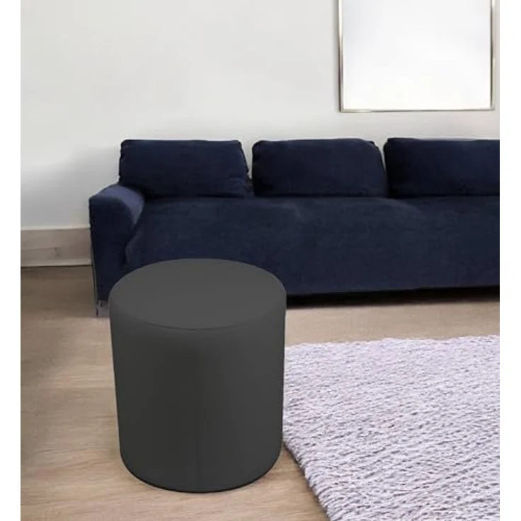 Talamo Italia - Pouf Abate, Mehrzwecksessel, Sitzsack, Hockerhocker, Made in Italy, 40x40 h42 cm, Dunkelgrau – Bild 2