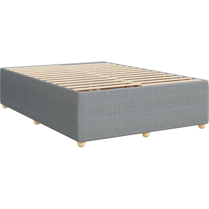 vidaXL Boxspringbett mit Matratze Hellgrau 140x200 cm Stoff 3287493 – Bild 8