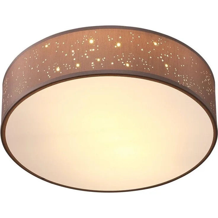 monzana Deckenleuchte, 30 cm, Sternenhimmel Rund Stoffschirm 30 cm 1-Flammig E27 Modern
