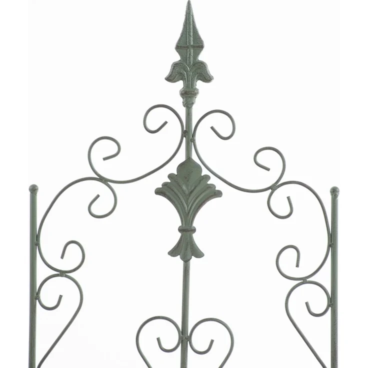 Rankgitter FALK - 35 x 1 x 122 cm, Metall, Antik-Grün | Rankhilfe Kletterpflanzen Gartendekoration – Bild 2