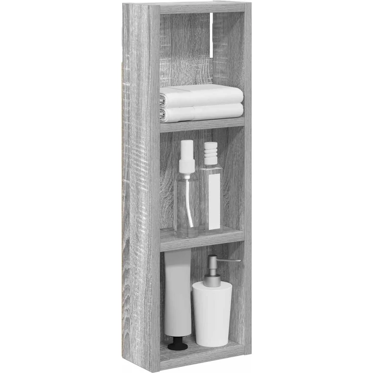 vidaXL Badezimmer-Wandschrank Graues Sonoma 20 x 10 x 60,5 cm 889292 – Bild 3
