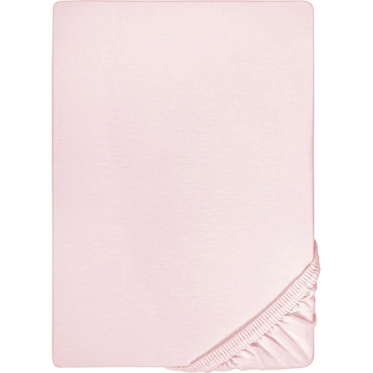 biberna Feinjersey-Spannbetttuch, 100 % Baumwolle, rose, 1x 180x200 cm - 200x200 cm – Bild 5