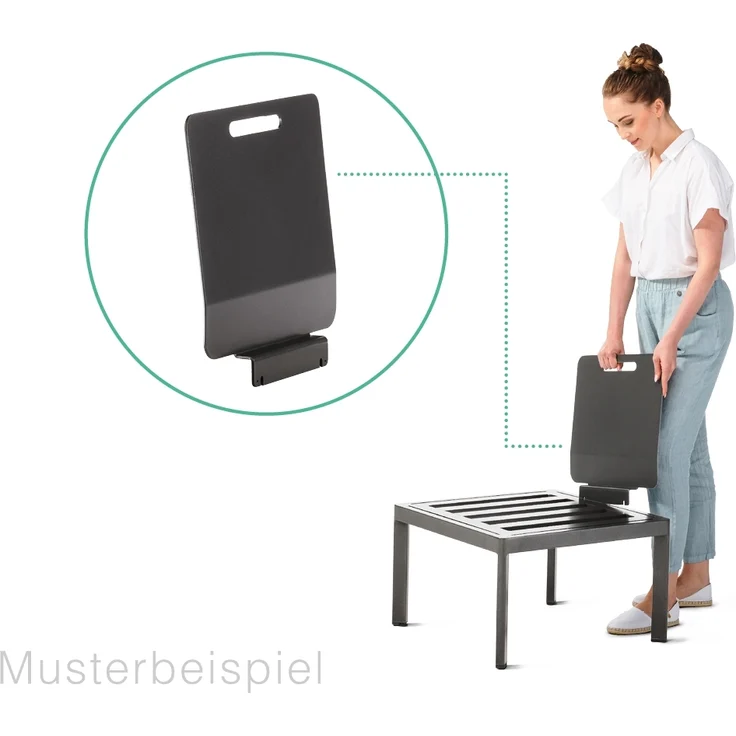 Sieger Lugo Lounge Basis - inkl. 1x Rücken- / Seitenelement + 1x Verbindungselement Einzelteil des Loungesets Lugo, Aluminium Eisengrau, 60 x 36 x 60 – Bild 14