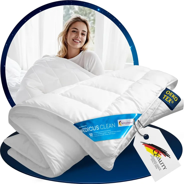 Schlafmond Einziehdecke Schlafmond Medicus Clean Winterdecke 135x200 cm, Bezug: 100% Baumwolle